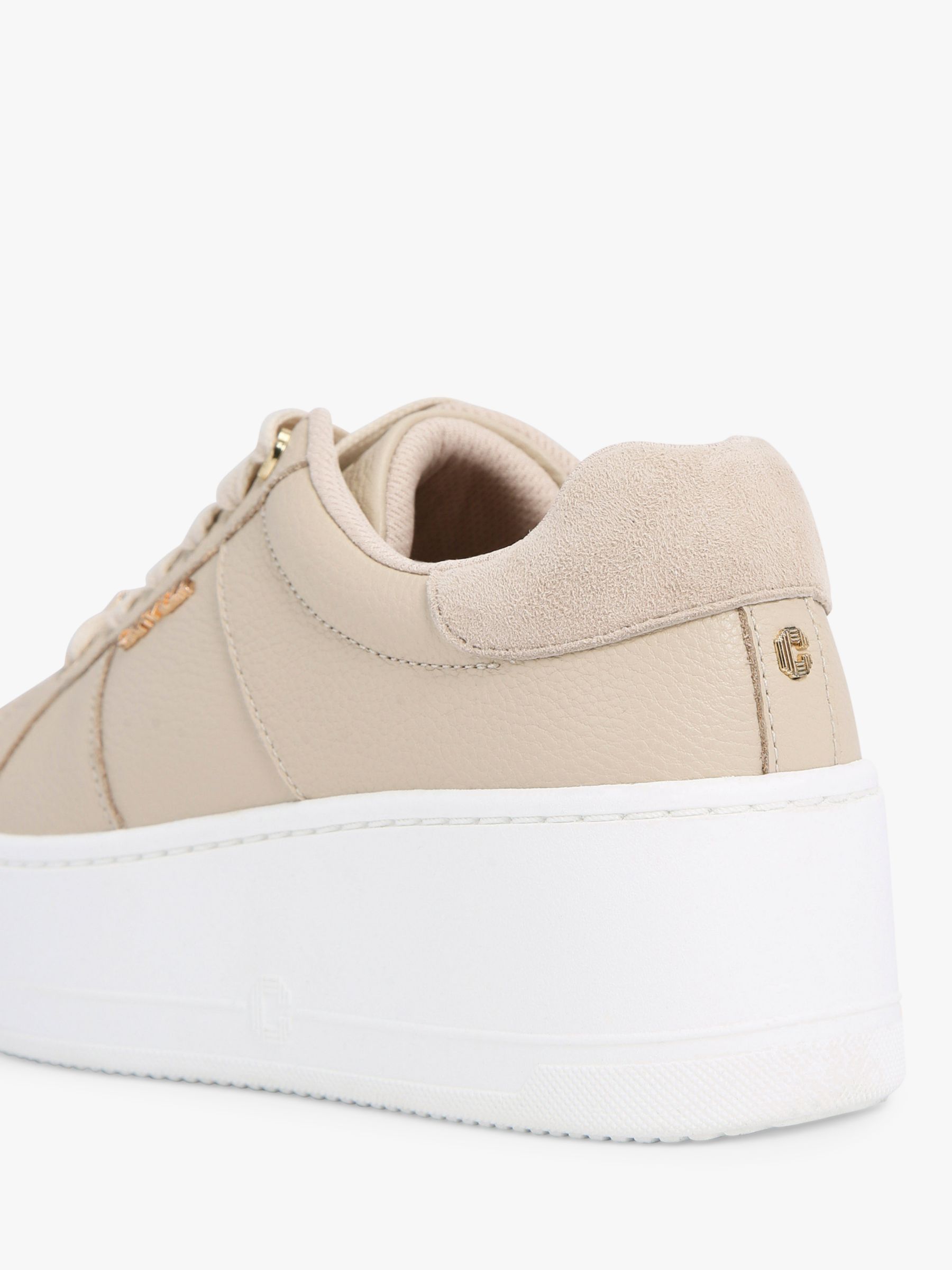Carvela Connected Flatform Chunky Trainers, Natural Taupe at John Lewis ...