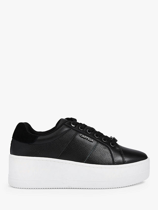 Carvela Connected Flatform Chunky Trainers, Black at John Lewis & Partners