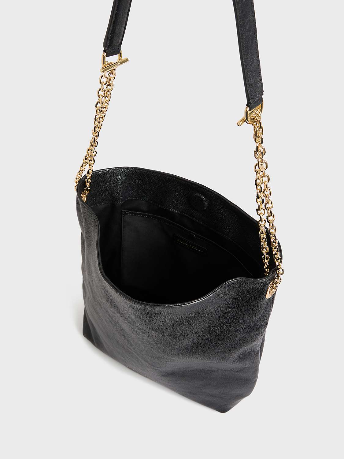 Buy Gerard Darel Charlotte Leather Handbag, Black Online at johnlewis.com