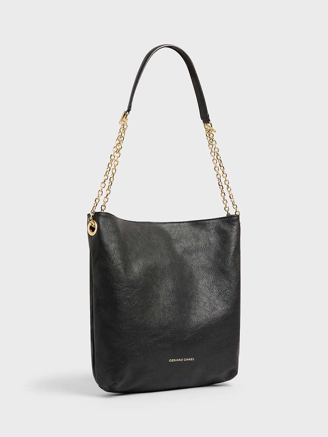 Buy Gerard Darel Charlotte Leather Handbag, Black Online at johnlewis.com