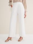 Phase Eight Bianca Linen Co-Ord Trousers, Ivory, Ivory