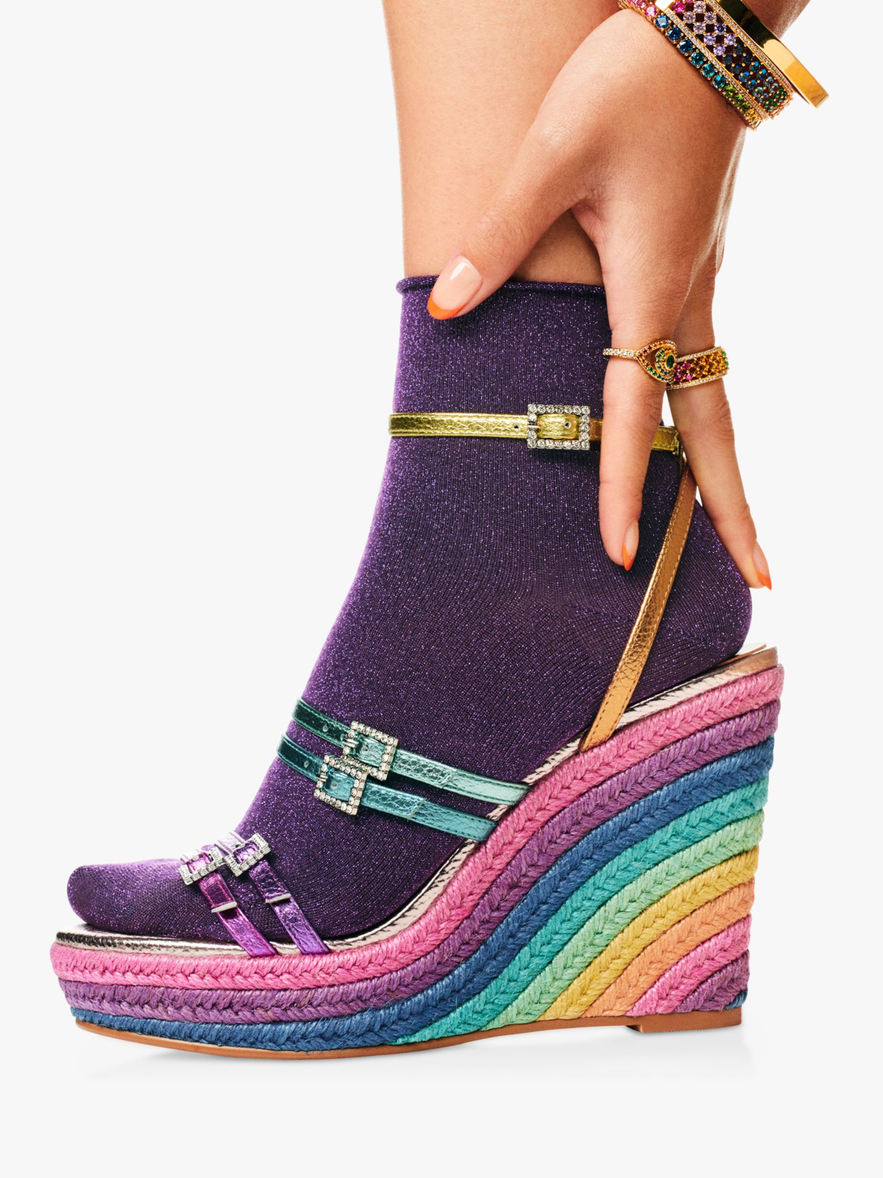 Buy Kurt Geiger London Pierra Wedge Heel Sandals, Multi Online at johnlewis.com