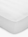 John Lewis ANYDAY Basics Polycotton Fitted Sheet, White