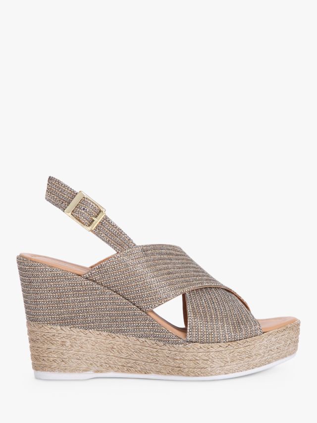 Carvela Starlight Wedge Heel Sandals, Gold, 3