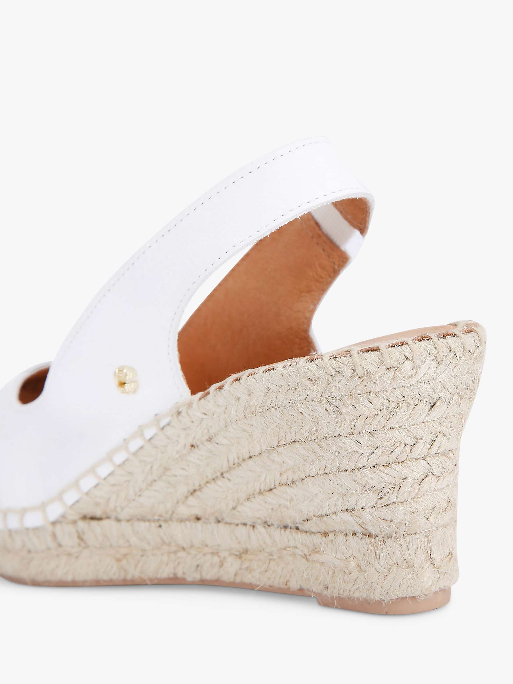 Carvela Sharon Espadrille Wedge Sandals, White at John Lewis & Partners