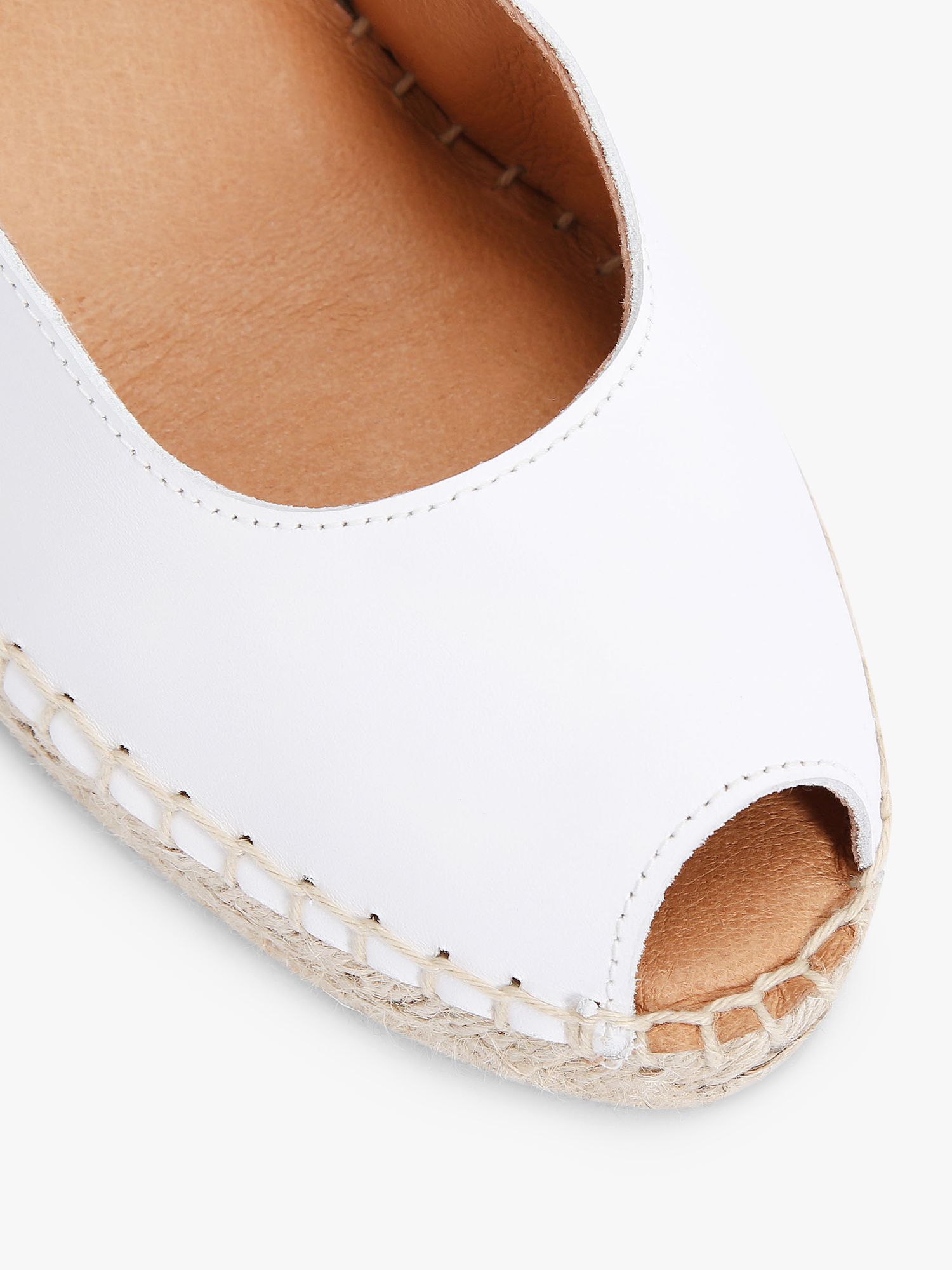 Carvela Sharon Espadrille Wedge Sandals, White, 4