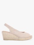 Carvela Sharon Suede Wedge Heel Espadrilles, Natural Taupe