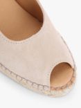 Carvela Sharon Suede Wedge Heel Espadrilles, Natural Taupe