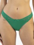 Playful Promises Rosalyn Satin and Lace Brazilian Knickers, Green