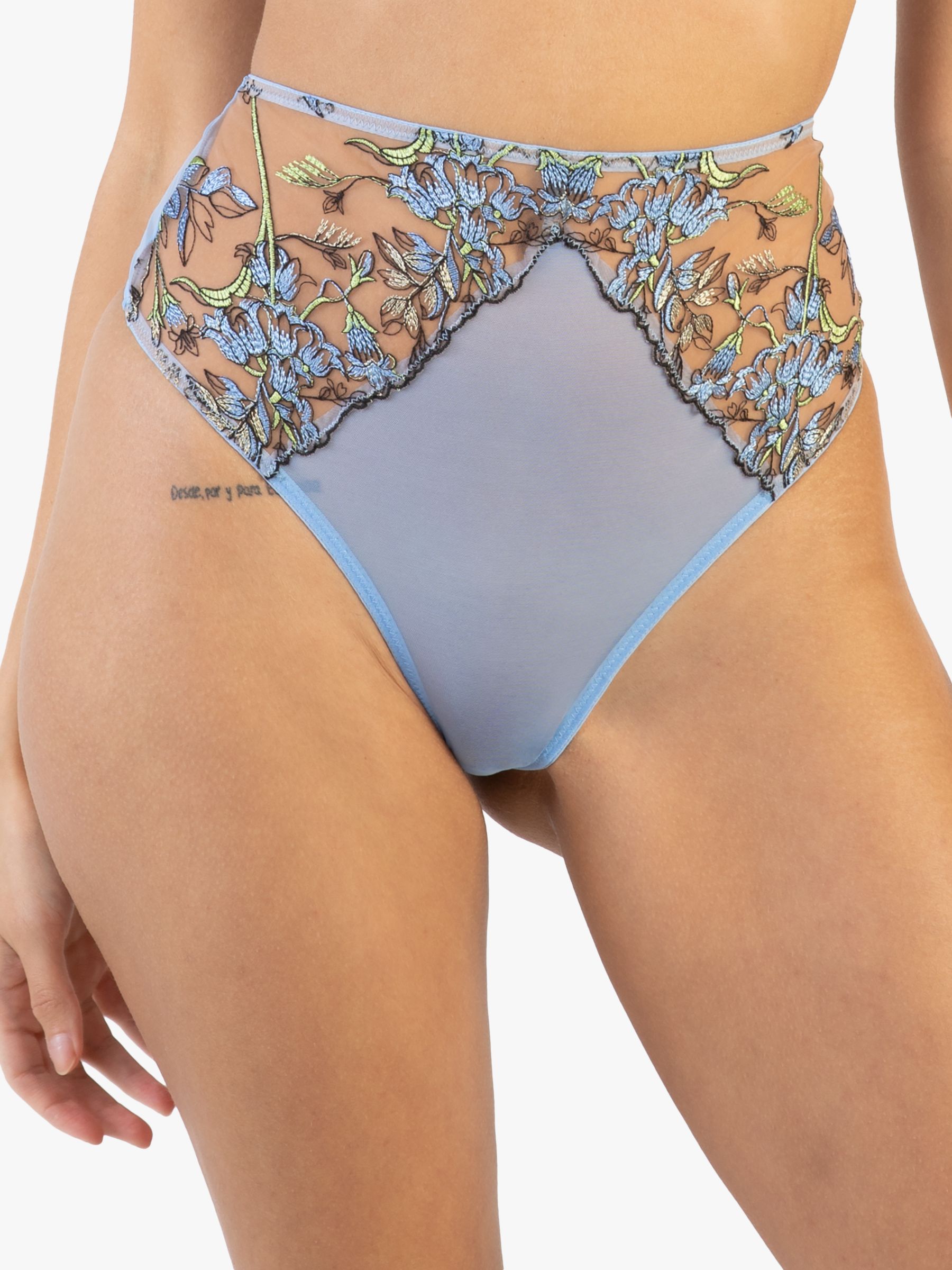 Playful Promises Mayla Floral Embroidered High Waist Thong