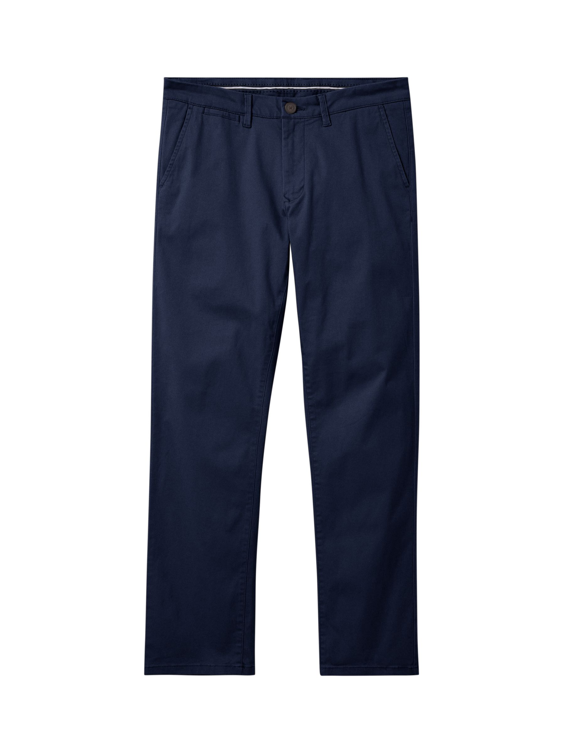 Crew Clothing Straight Fit Chinos, Navy Blue, 40L
