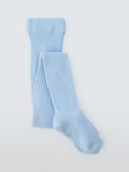 John Lewis Kids' Ribbed Tights, Blue