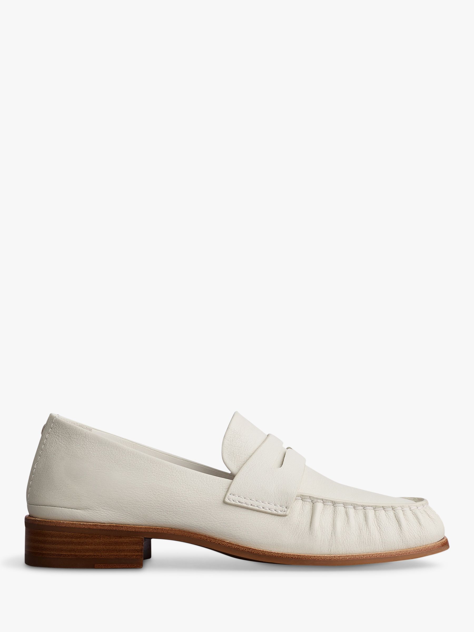 rag & bone Sid Leather Loafers, Antique White, 4