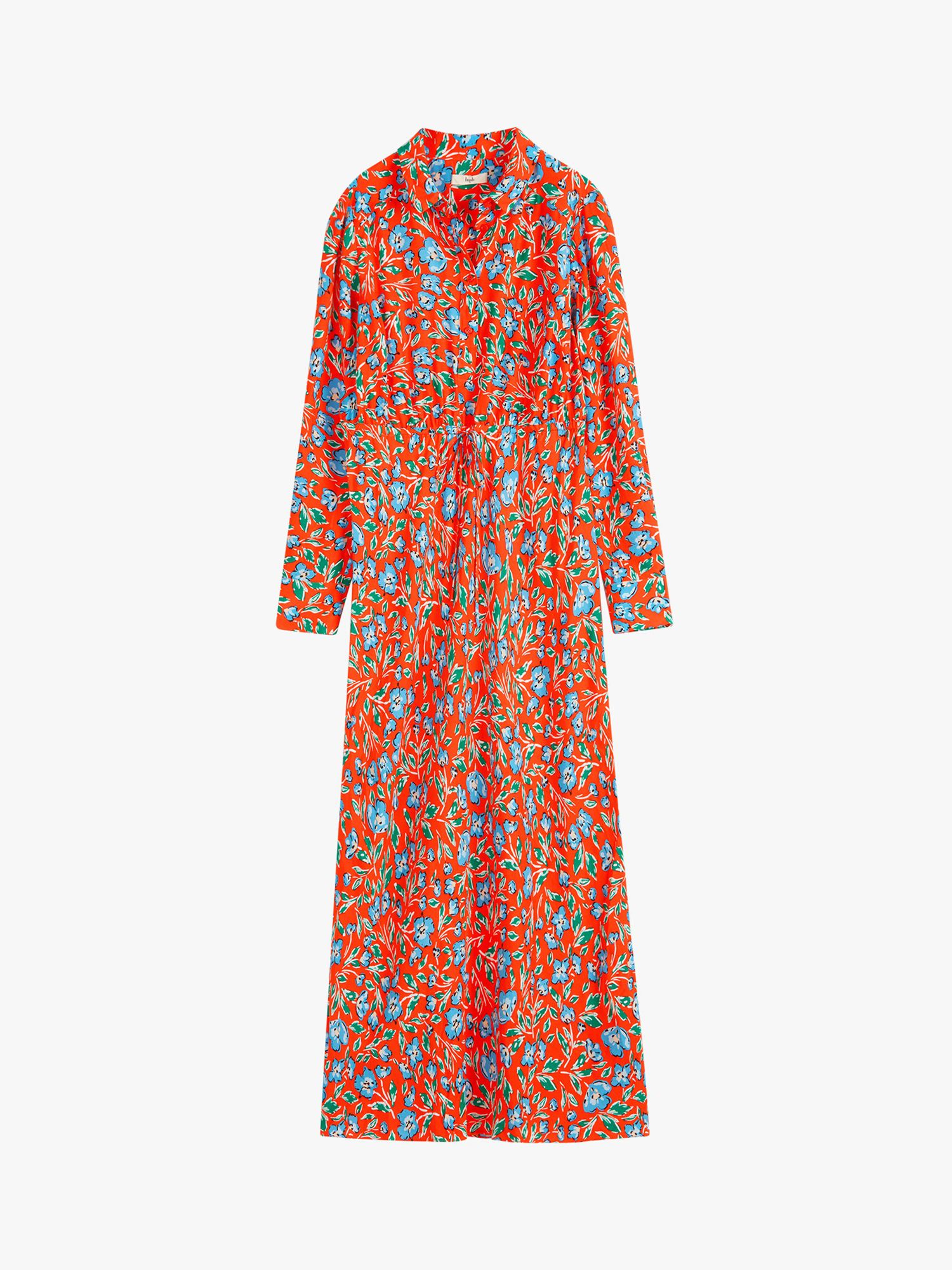 hush Simone Midi Dress, Red Multi at John Lewis & Partners