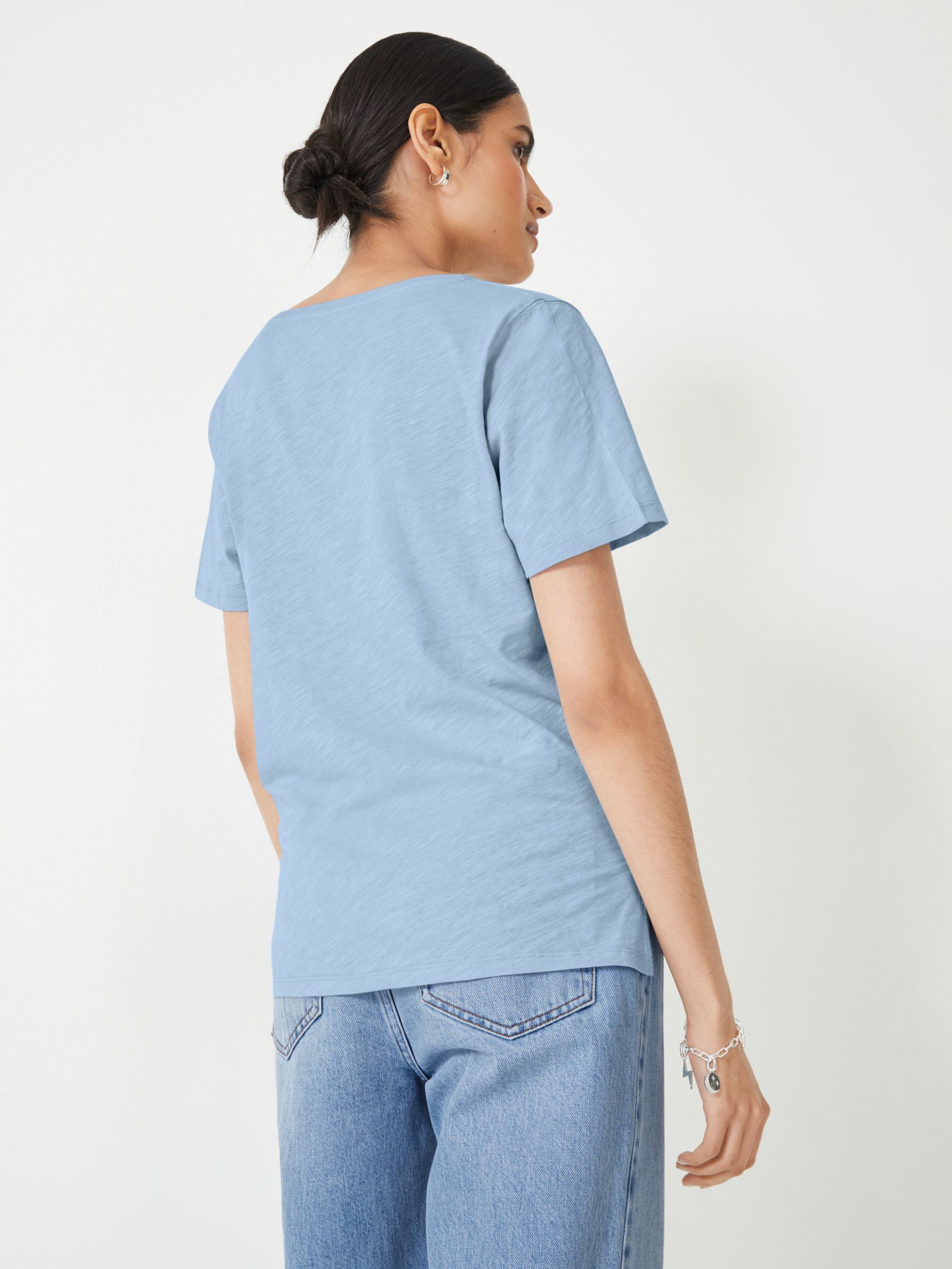 Buy HUSH Kali Cotton Slub V-Neck T-Shirt Online at johnlewis.com