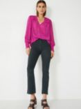 HUSH Alvia Spotted Blouse, Hot Pink