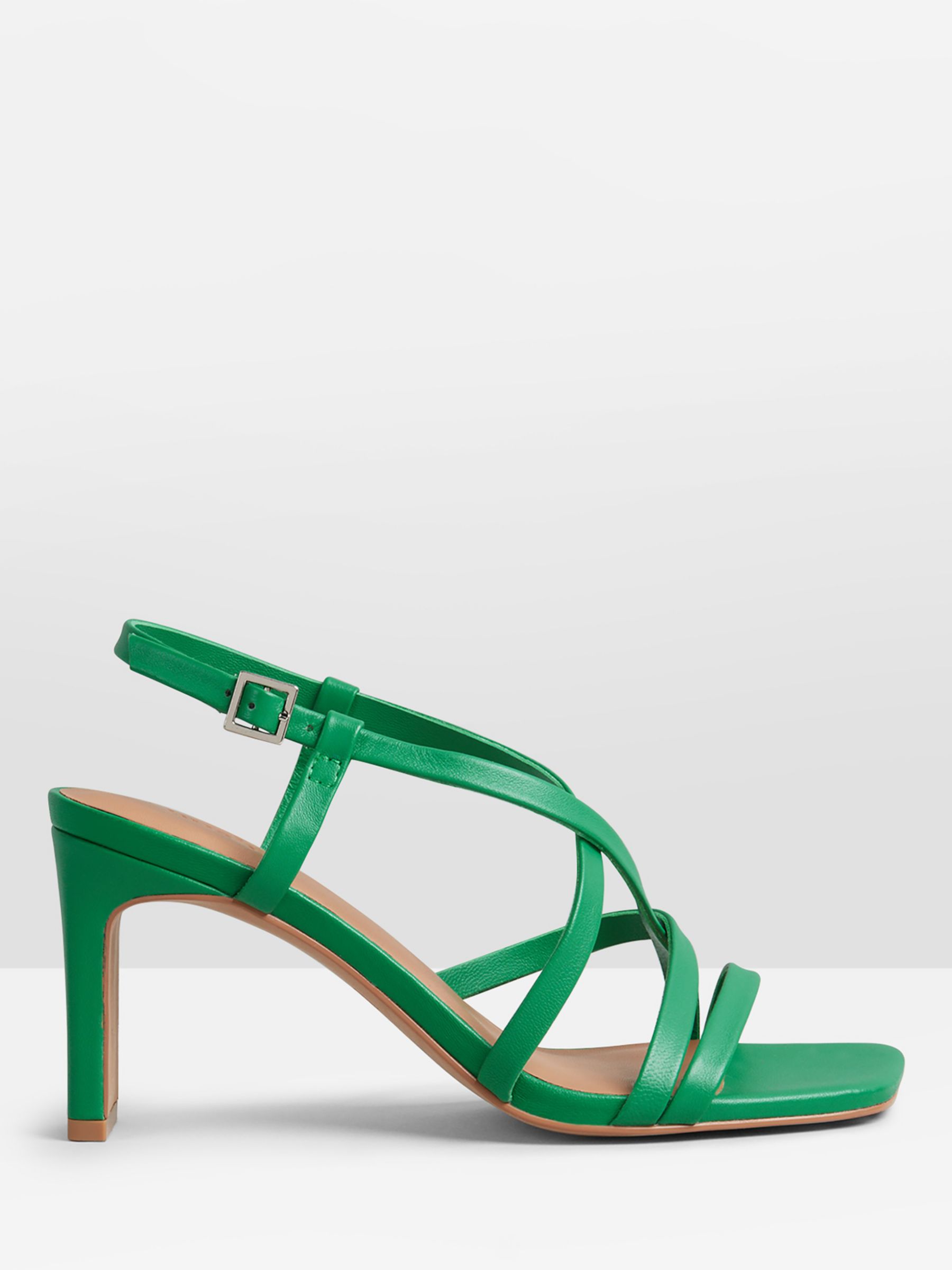 HUSH Rio Stiletto Heeled Sandals, Green, 4
