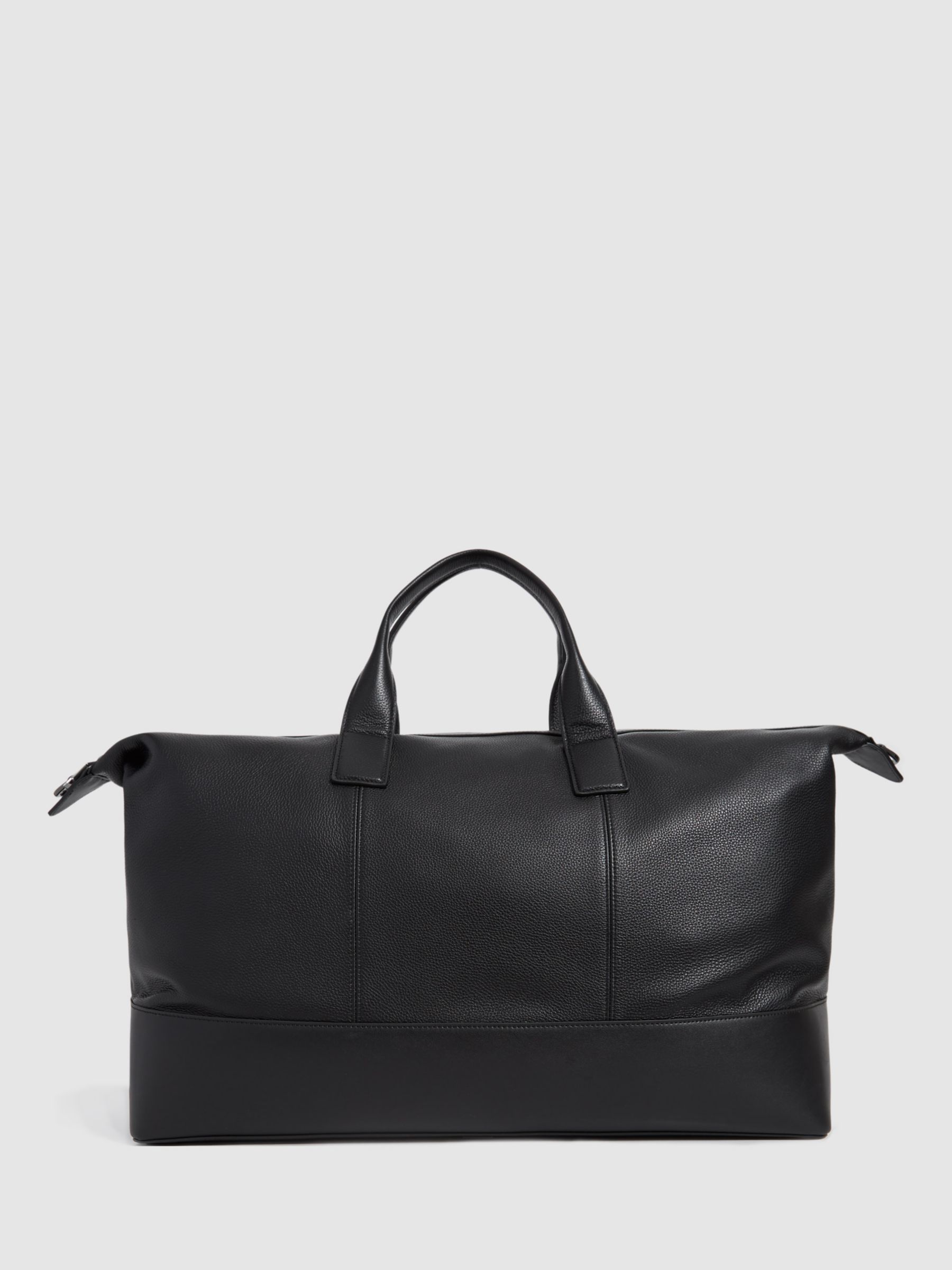 Reiss Carter Leather Holdall, Black