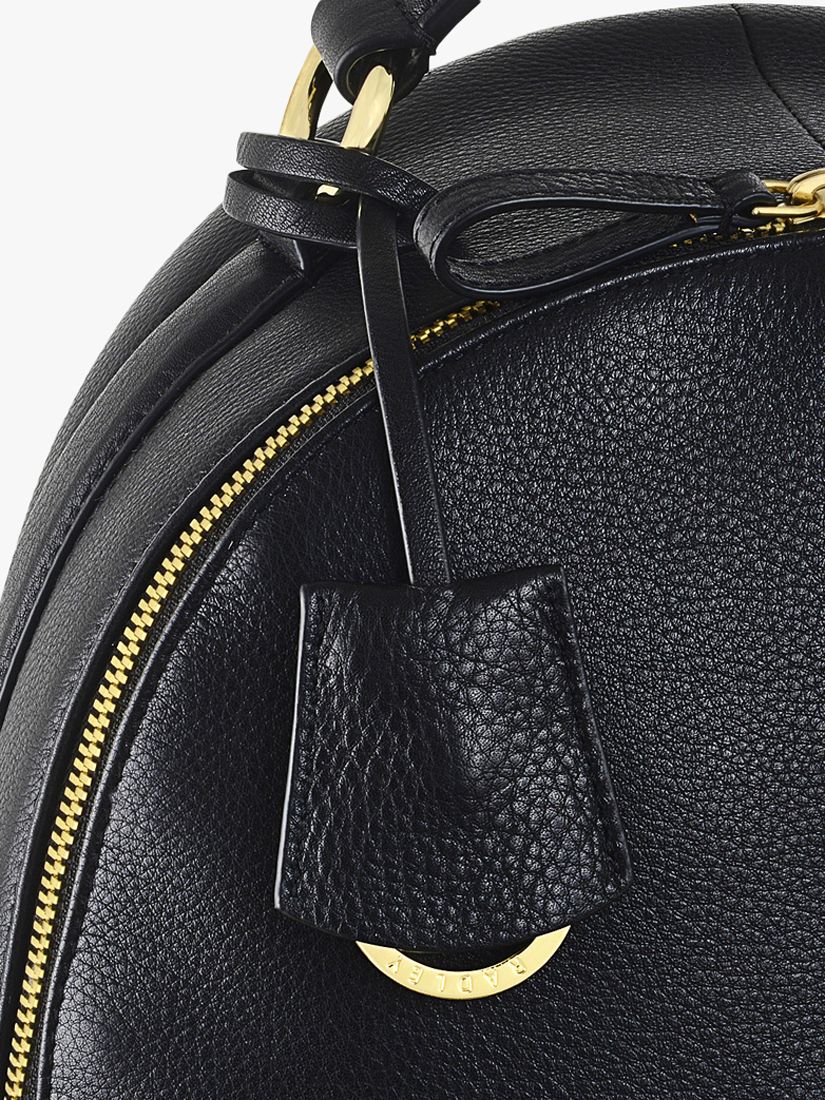 Radley Witham Road Medium Leather Backpack, Black at John Lewis & Partners
