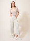 White Stuff Plain Wide Leg Cropped Jeans