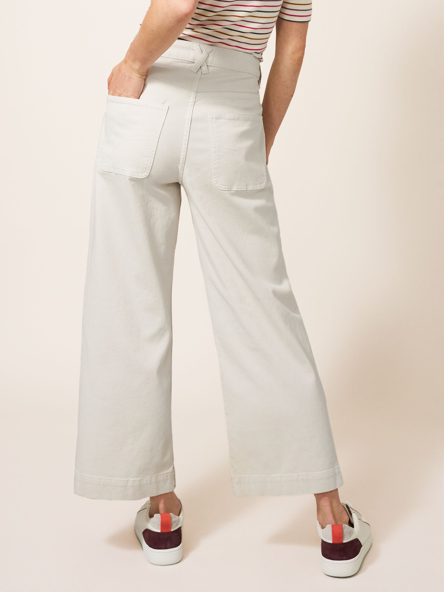 Buy White Stuff Plain Wide Leg Cropped Jeans Online at johnlewis.com