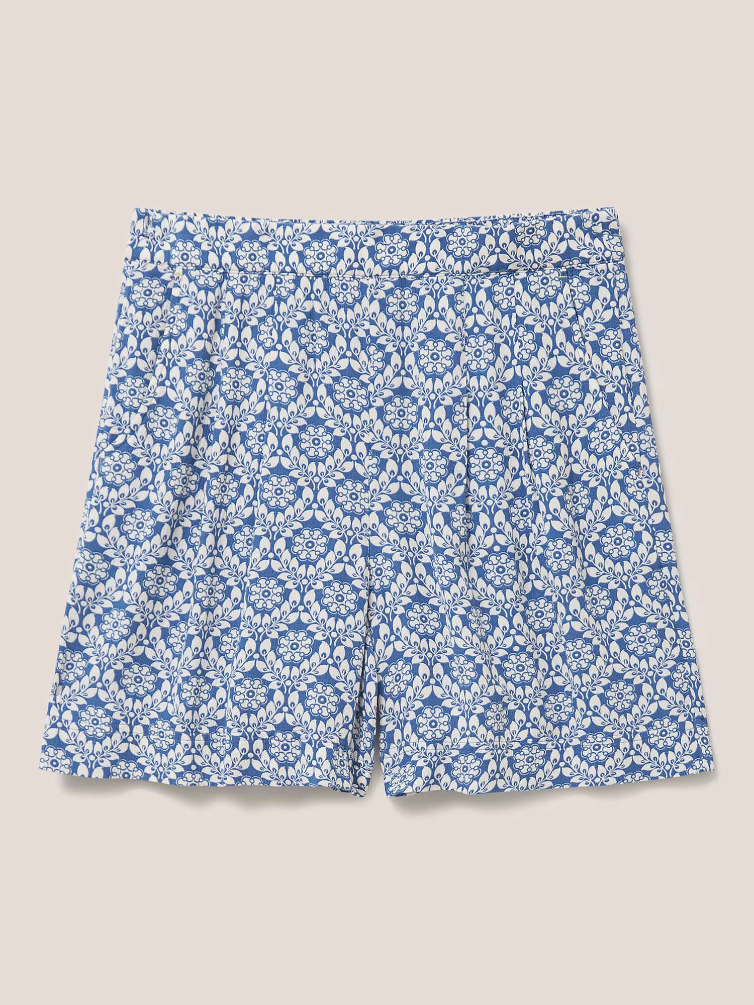 Buy White Stuff Matilda Crinkle Shorts, Blue/Multi Online at johnlewis.com