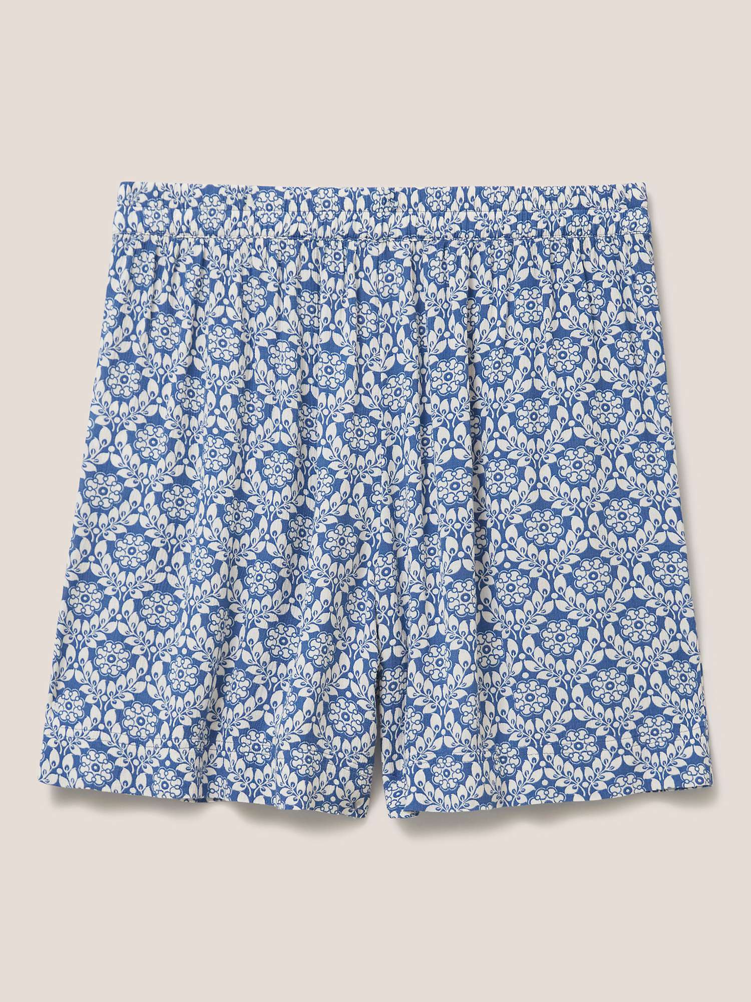 Buy White Stuff Matilda Crinkle Shorts, Blue/Multi Online at johnlewis.com