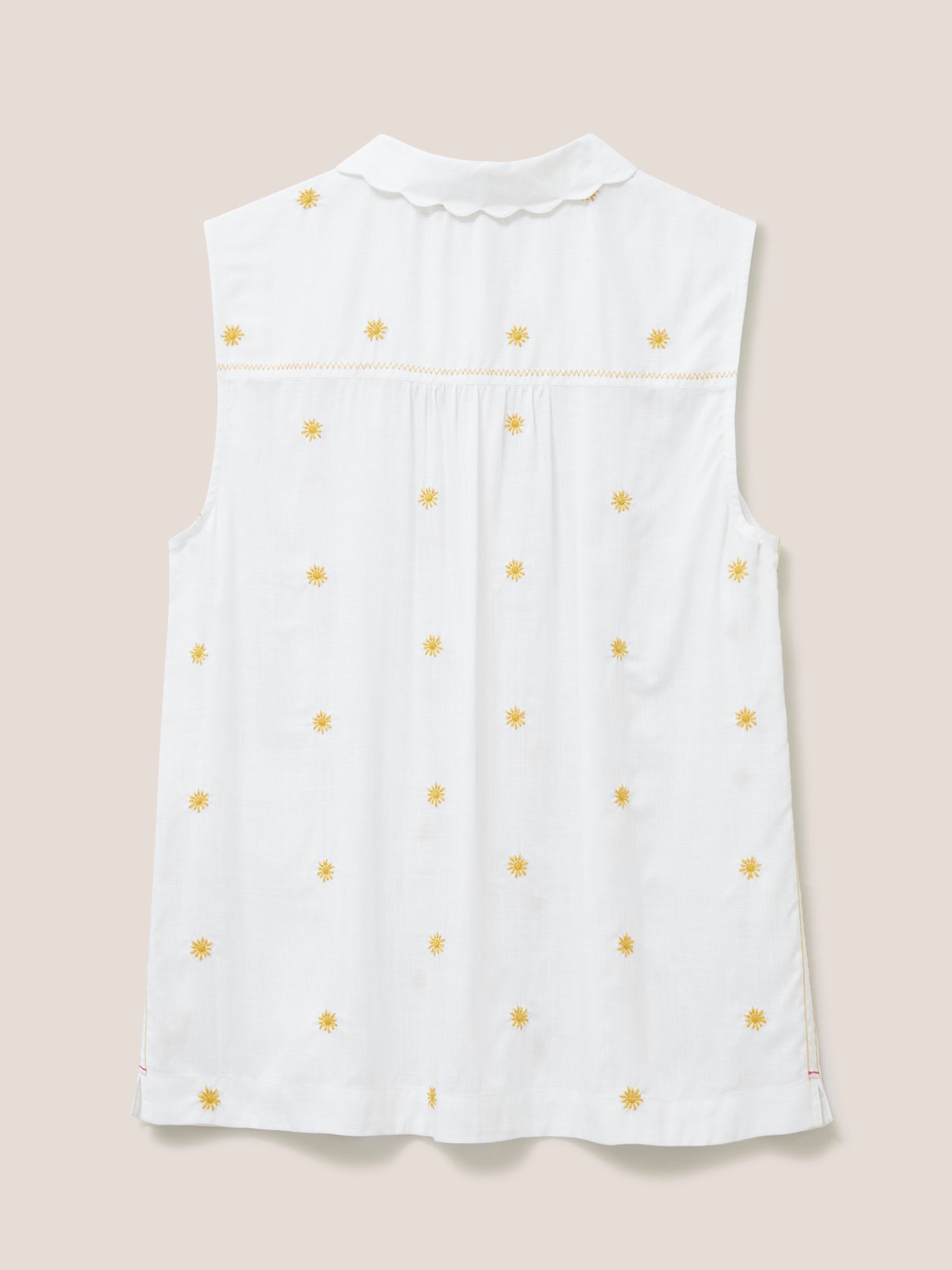 Buy White Stuff Lizzie Embroidered Shirt, White Multi Online at johnlewis.com