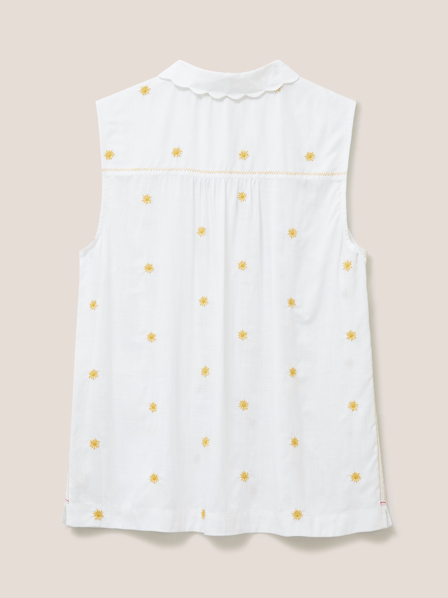 Buy White Stuff Lizzie Embroidered Shirt, White Multi Online at johnlewis.com
