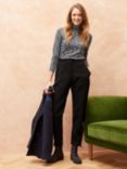 Brora Linen and Cotton Blend Pull-On Trousers