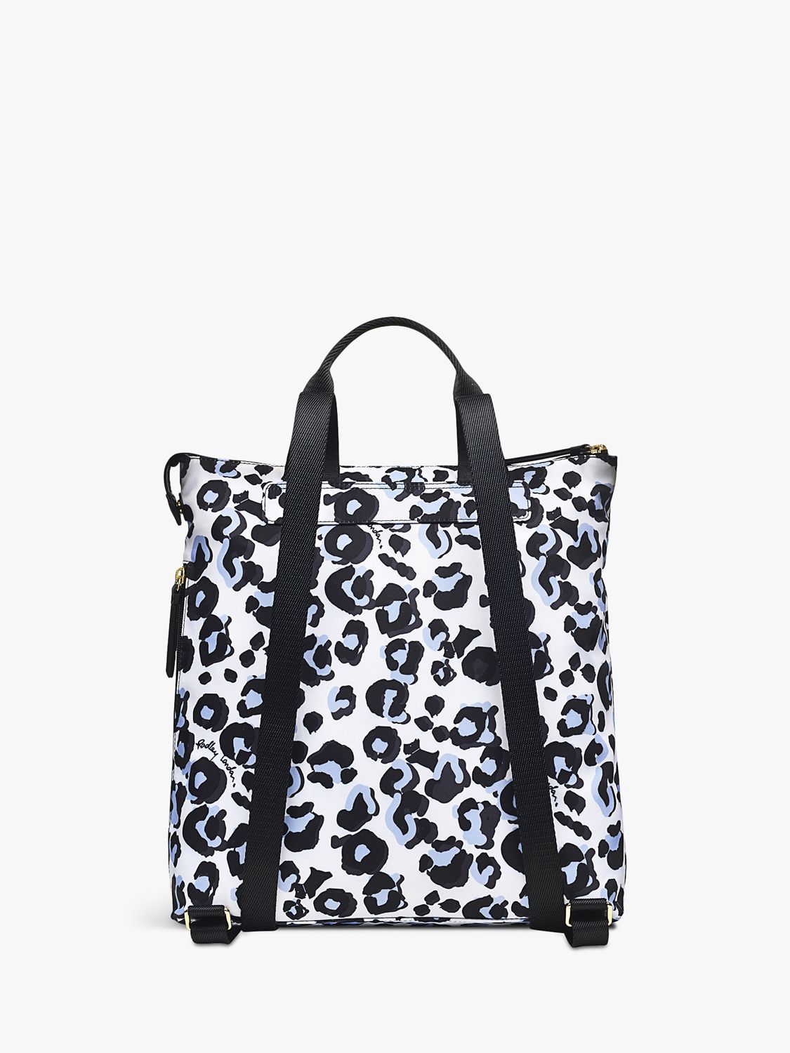 Radley 24/7 Medium Zip Top Backpack, Chalk Leopard at John Lewis