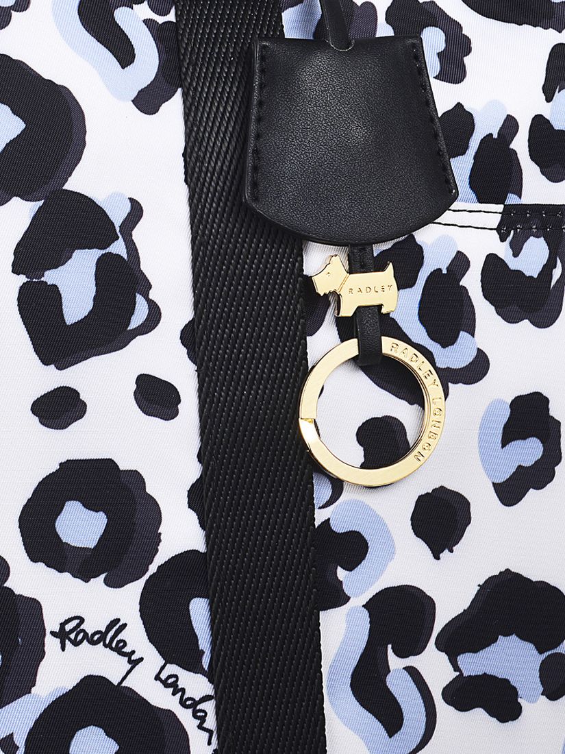 Radley 24/7 Medium Zip Top Backpack, Chalk Leopard at John Lewis