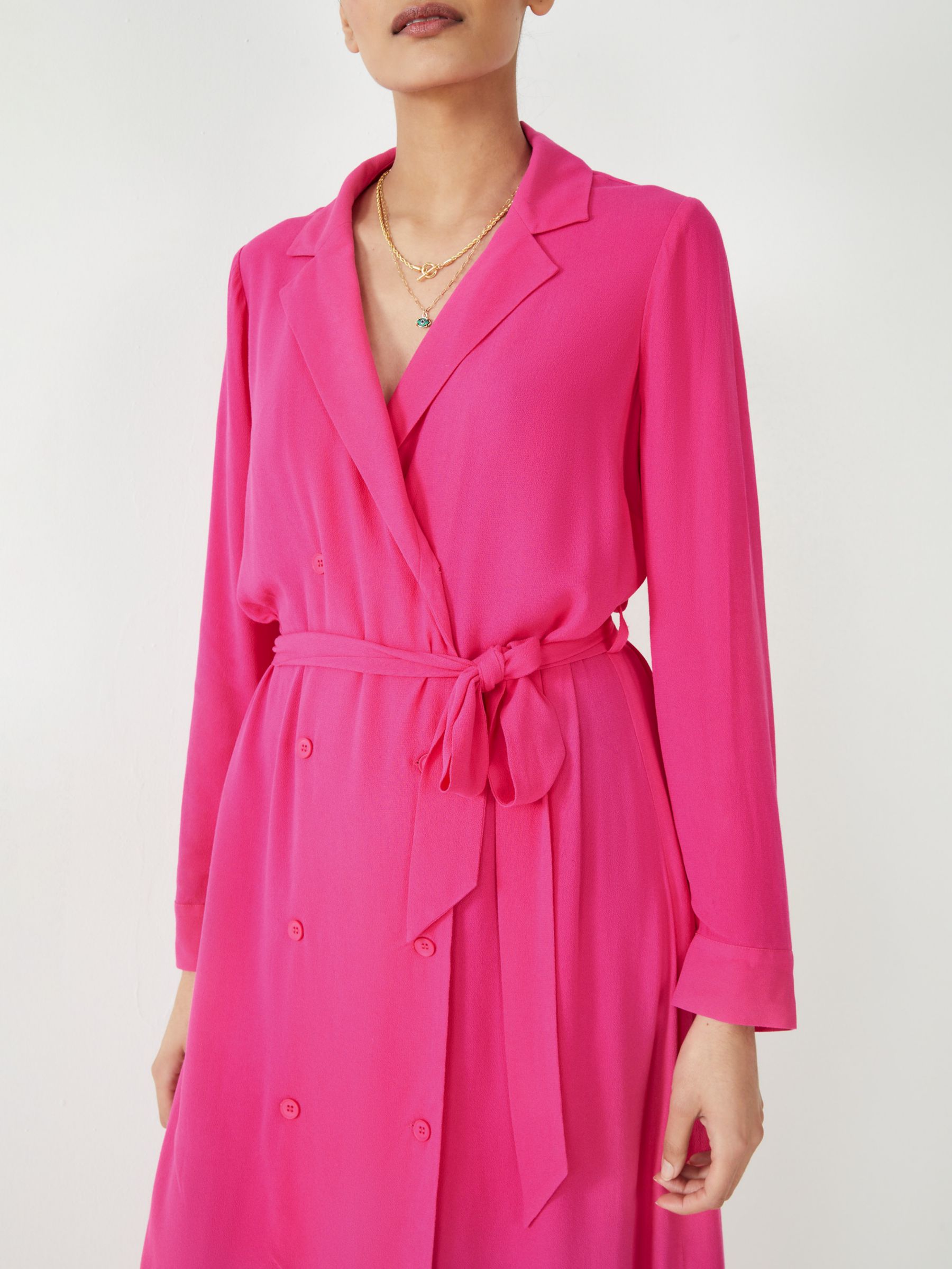 Buy HUSH Jillian Wrap Midi Dress, Beetroot Online at johnlewis.com