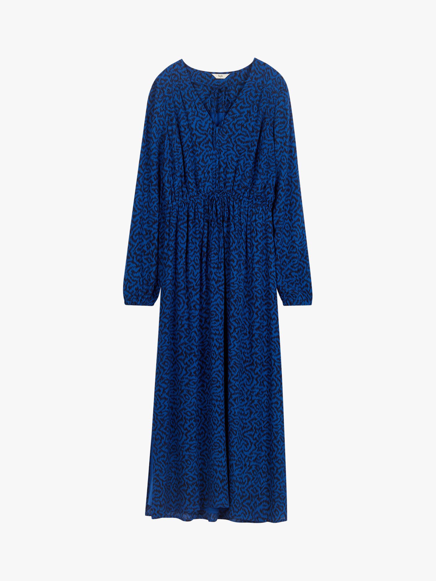 hush Kirsty Midi Dress, Blue/Black at John Lewis & Partners
