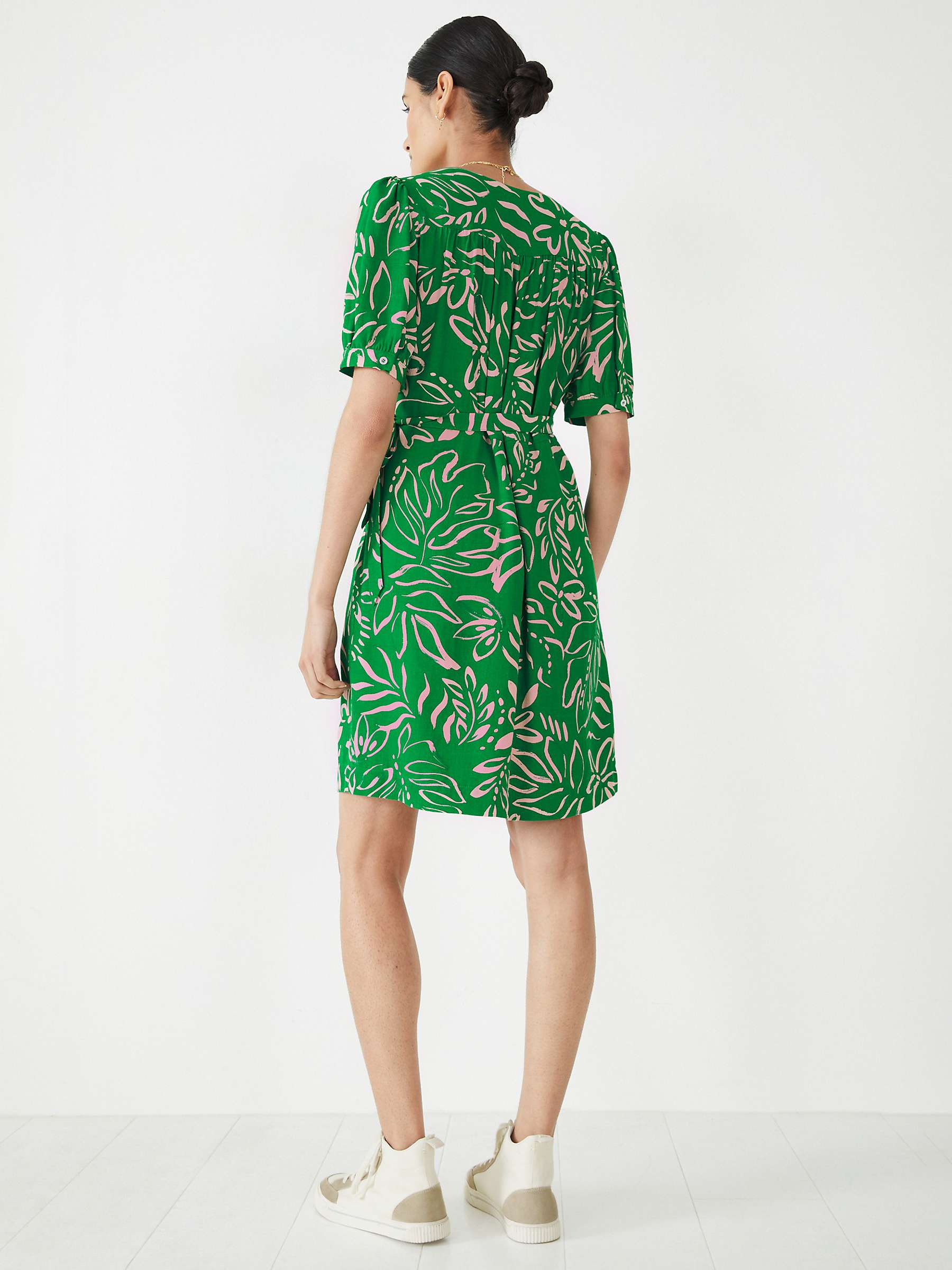 Buy HUSH Caitlyn Wrap Mini Dress, Green Online at johnlewis.com