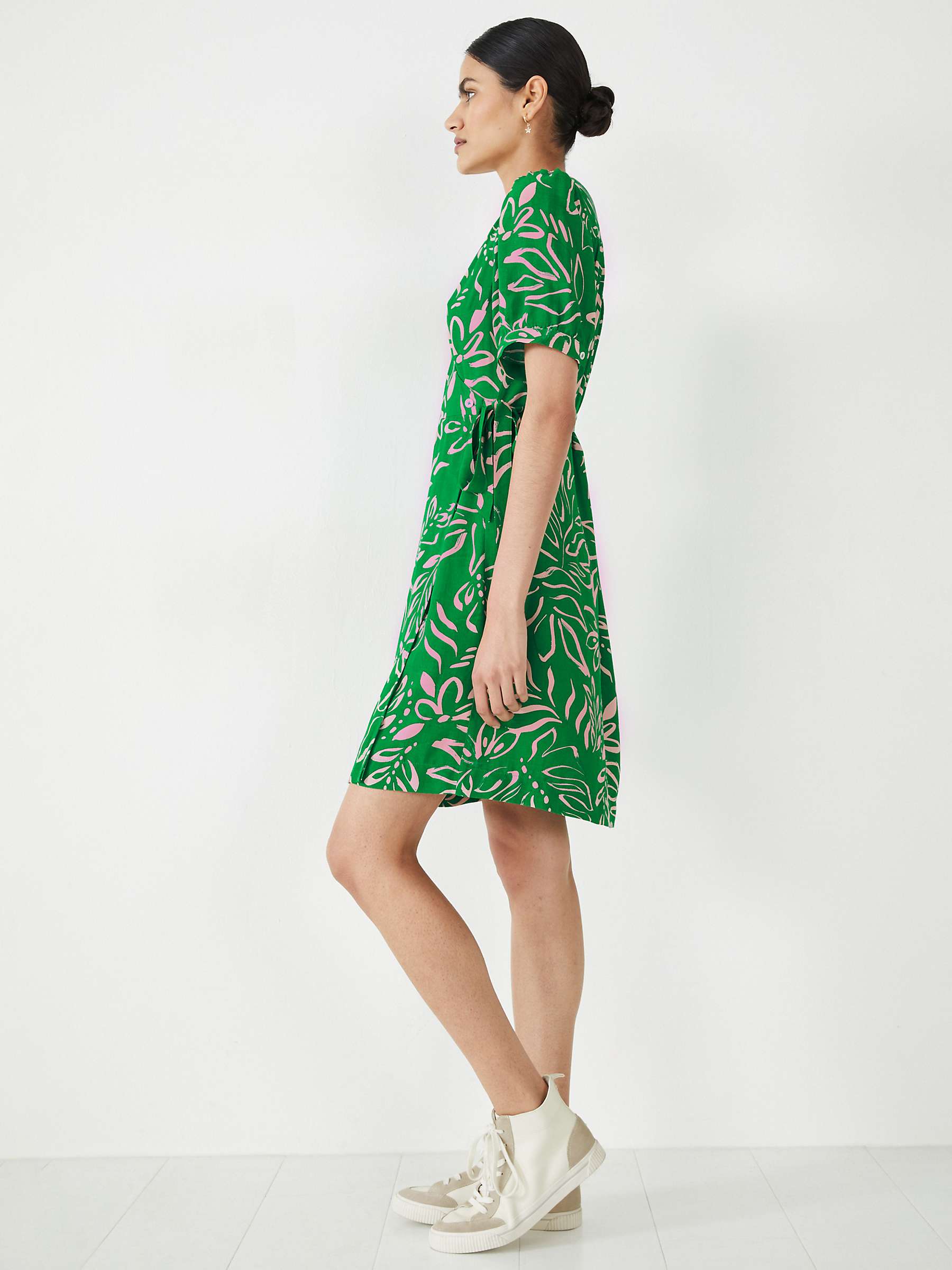 Buy HUSH Caitlyn Wrap Mini Dress, Green Online at johnlewis.com