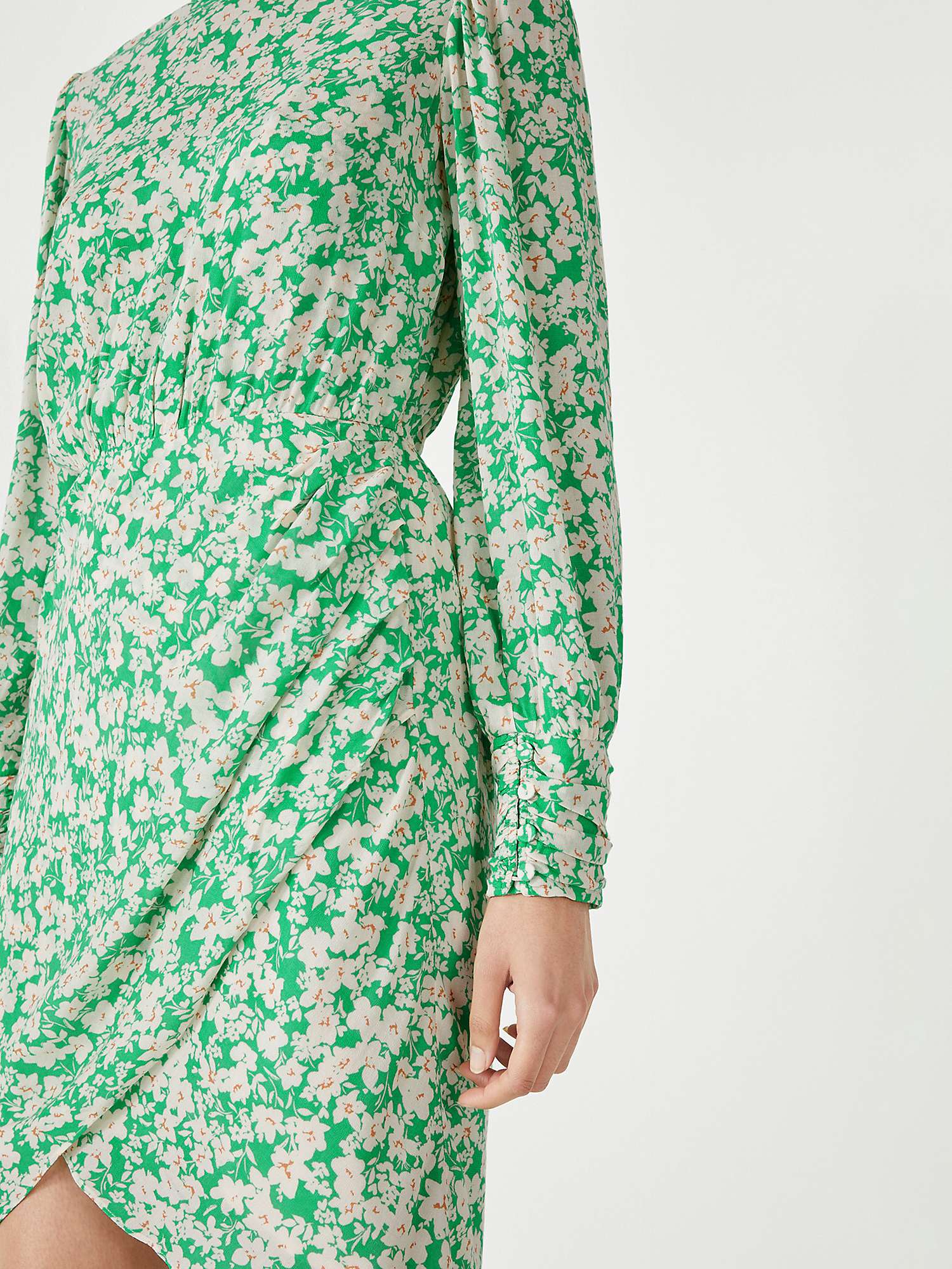 hush Sammy Meadow Ditsy Mini Dress, Green at John Lewis & Partners