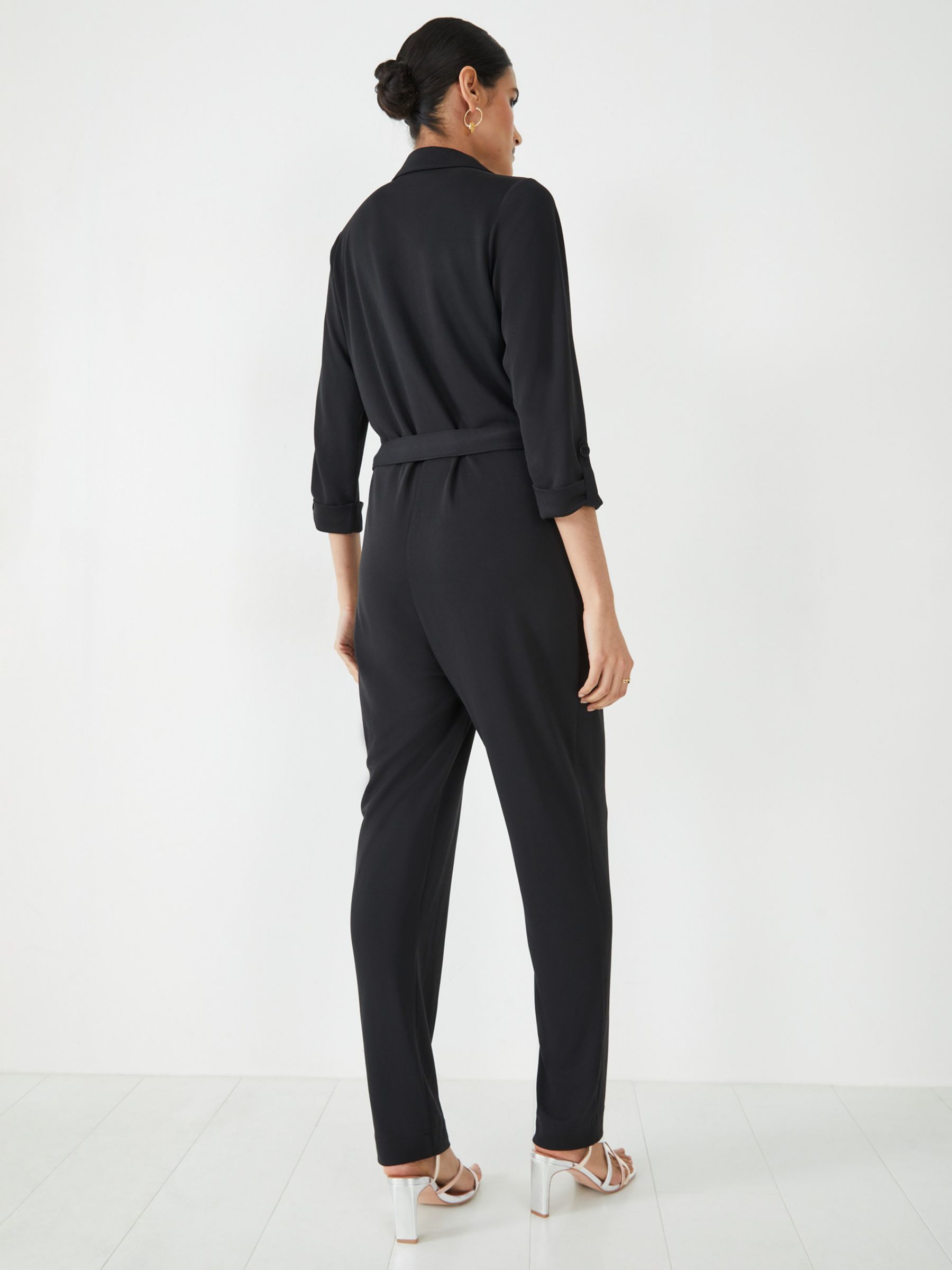 Portia Jersey Jumpsuit, Washed Black