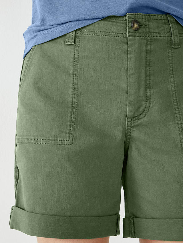 HUSH Long Chino Shorts, Washed Green