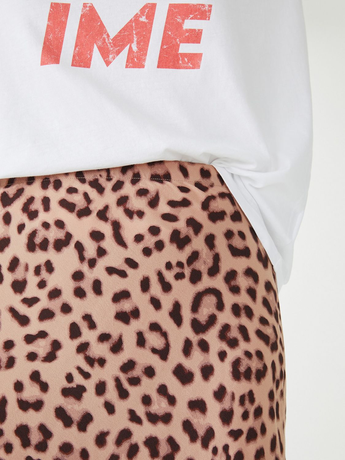 Buy HUSH Sana Soft Animal Print Mini Skirt, Neutral Online at johnlewis.com