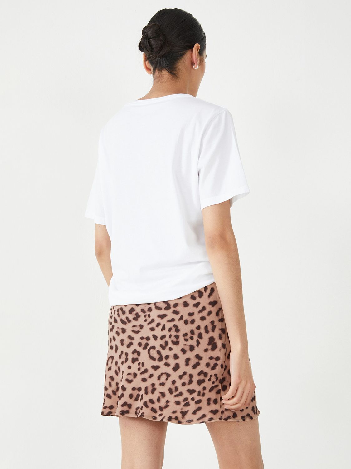 Buy HUSH Sana Soft Animal Print Mini Skirt, Neutral Online at johnlewis.com