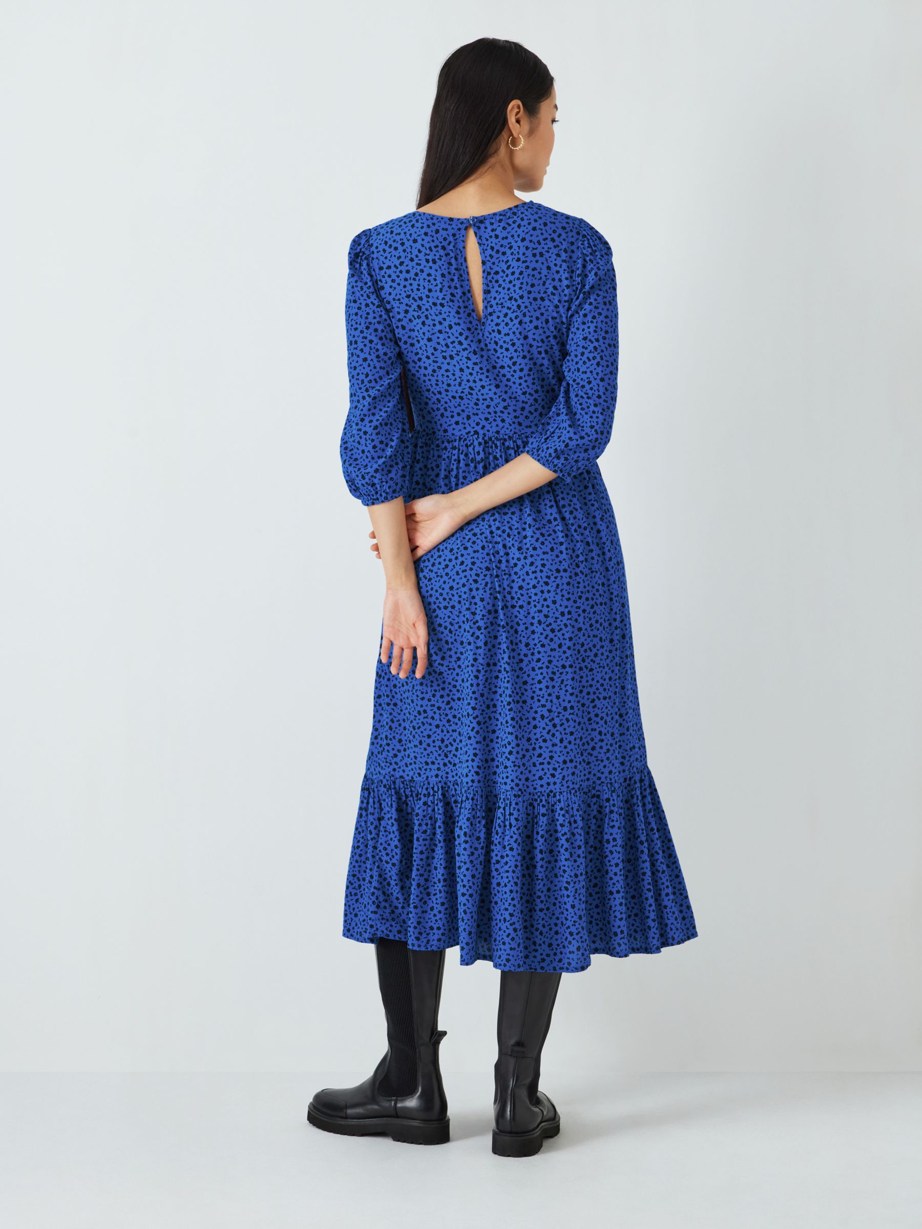 John Lewis ANYDAY Ditsy Floral Dress, Blue at John Lewis & Partners