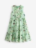 Ted Baker Kids' Chianti Floral Tiered Dress, Mint/Multi