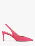 Stuart Weitzman Stuart Suede Slingback Court Shoes, Hot Pink