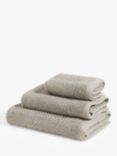 John Lewis Cotton Hemp Towels, Pale Mole