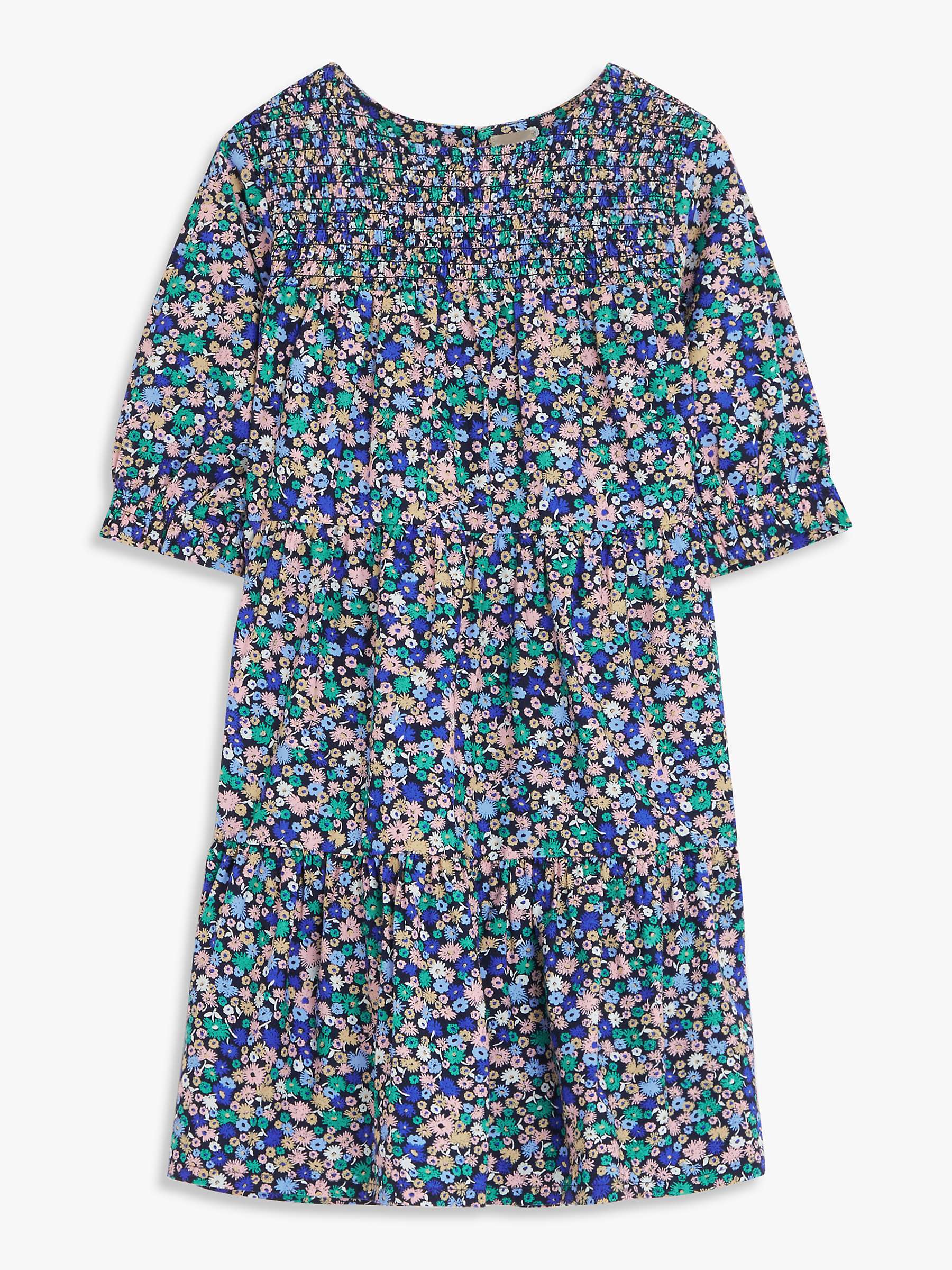 Buy John Lewis Kids' Floral Tiered Dress, Outer Space Online at johnlewis.com