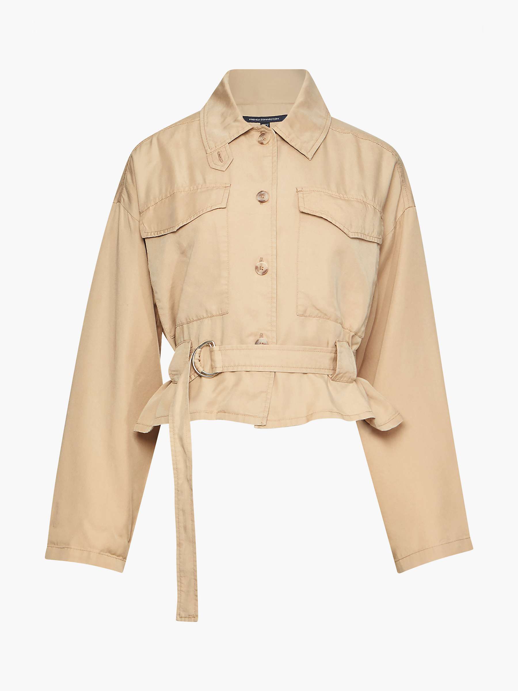 Buy French Connection Elkie Twill Combat Jacket, Incense Online at johnlewis.com