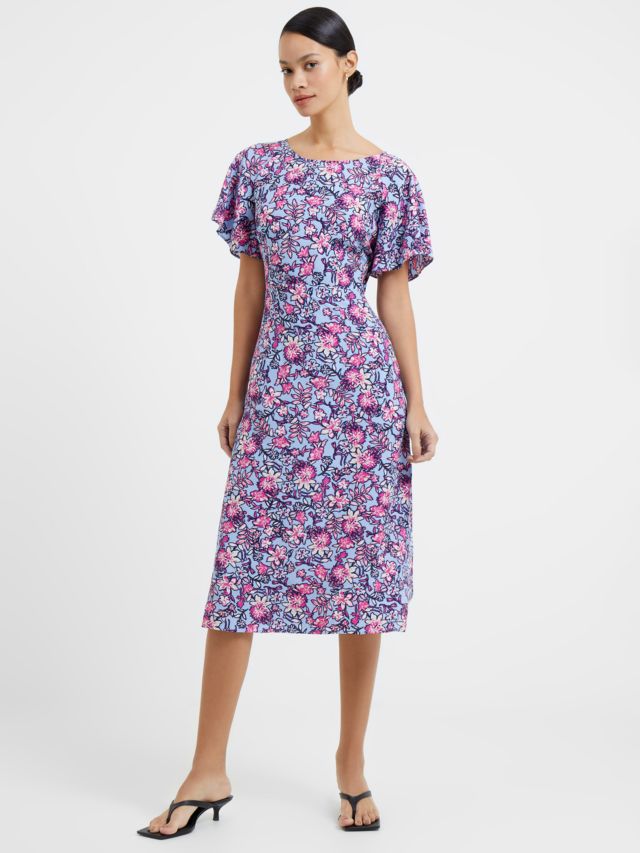 French Connection Fotini Delph Keyhole Back Midi Dress