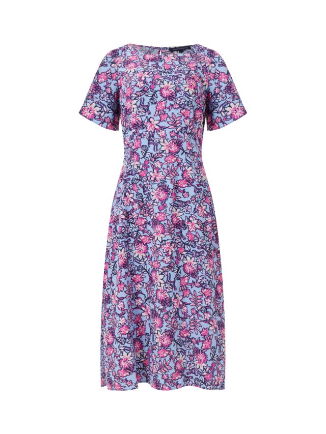 French Connection Fotini Delph Keyhole Back Midi Dress