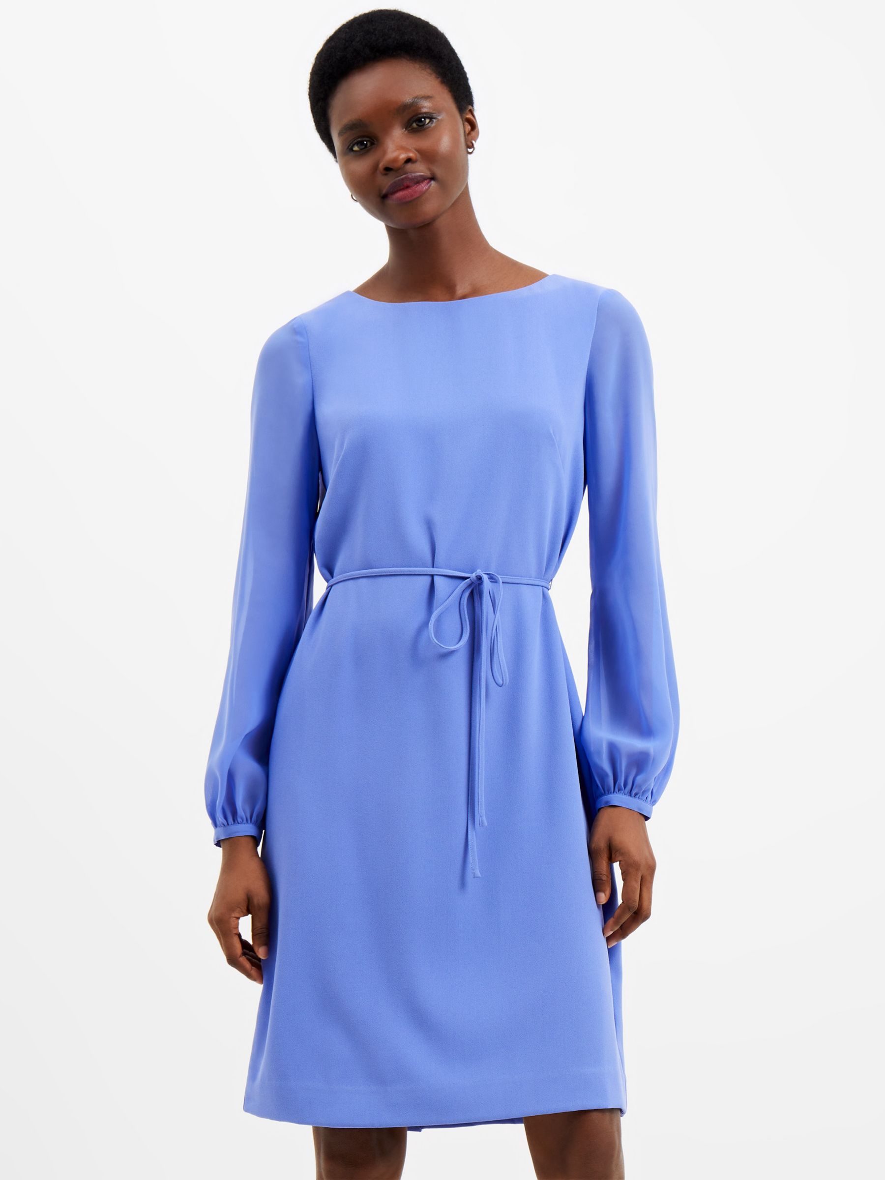 French Connection Addinalla Mini Dress, Baja Blue at John Lewis & Partners